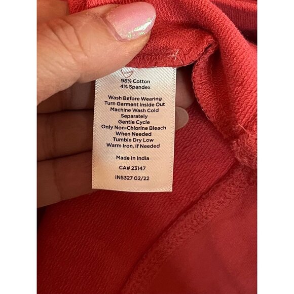 T by Talbots Coral XL Hoodie - Picture 4 of 9